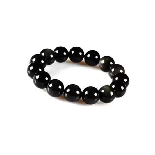 Black Obsidian Gemstone Bracelet (Certified)