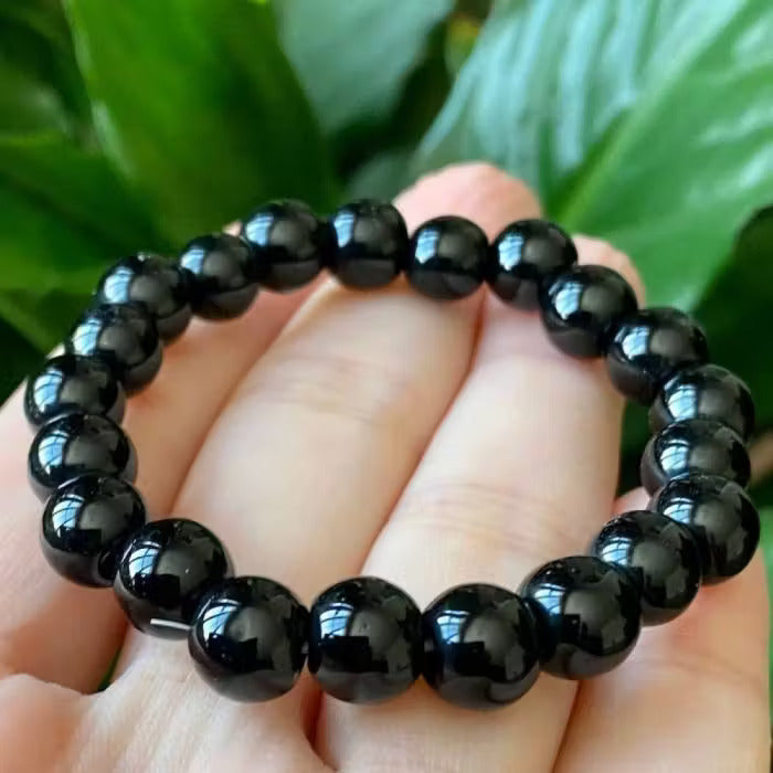 Black Obsidian Gemstone Bracelet (Certified)